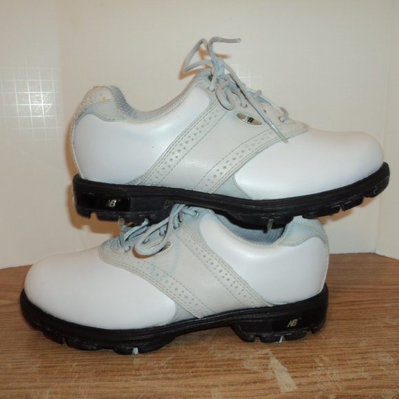New Balance WG1275W Women's Size 6 Golf Shoes White Black Lace Up Soft Spike - Picture 5 of 11